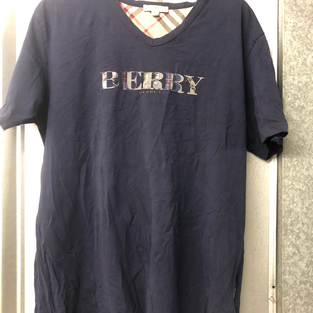 Burberry London t shirt navy blue sz XL